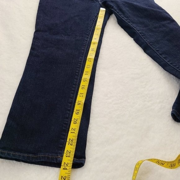 Land's End Mid Rise Crop Blue Jean Womens Sz 8 - Picture 10 of 14